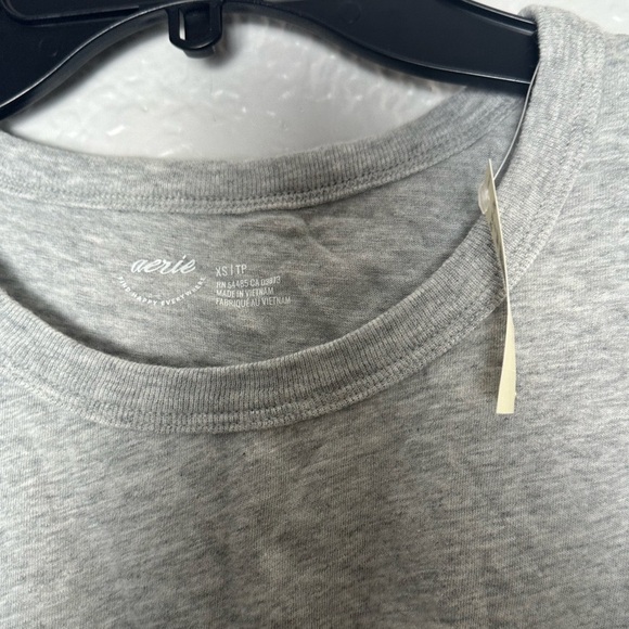 NWT Aerie Cropped Wrapback T-Shirt in Gray - Picture 4 of 6